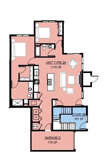 Unit Type 2A at The Woods at Copper Ranch, Hailey, 83333